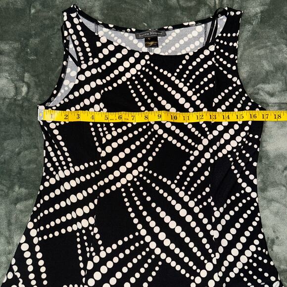 Jessica Howard Sleeveless Polka Dot Pattern Dress Black and White Womens Size 8 - Picture 5 of 6